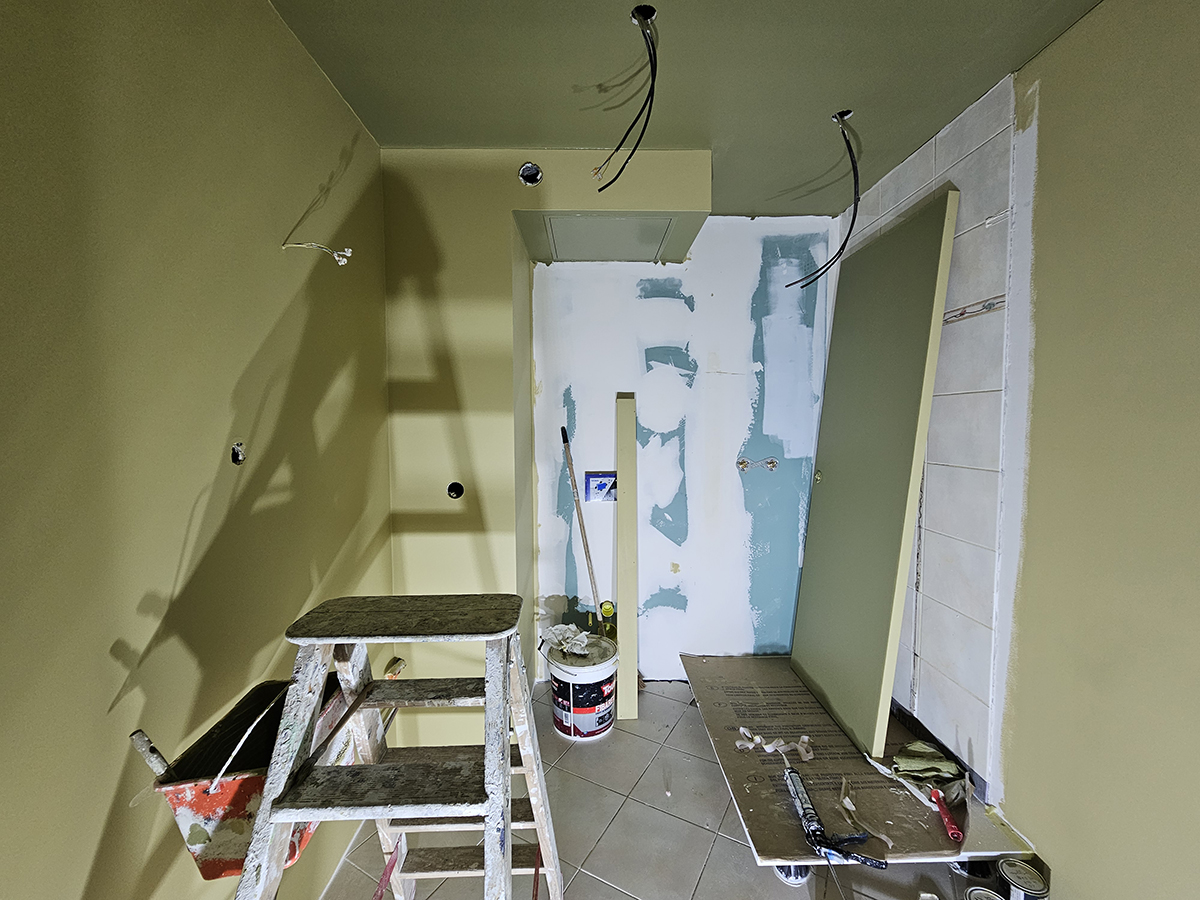 salle d'eau en construction