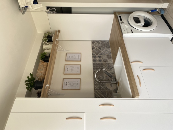 création d'une buanderie dans l'ancien bureau maison vertou